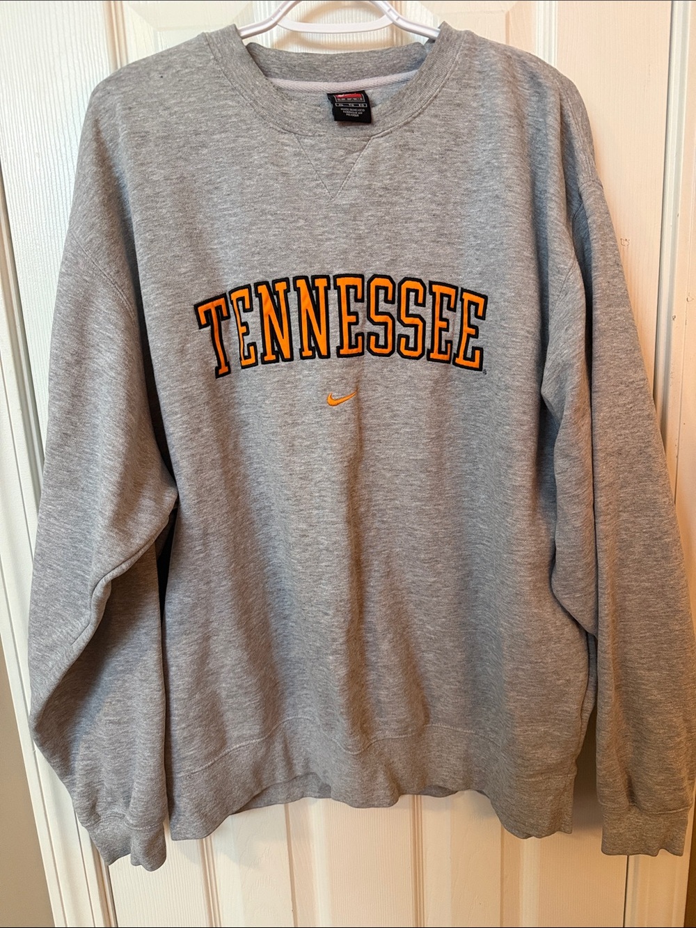 Nike Gray Crewneck Sweatshirt with Orange Tennessee Script
